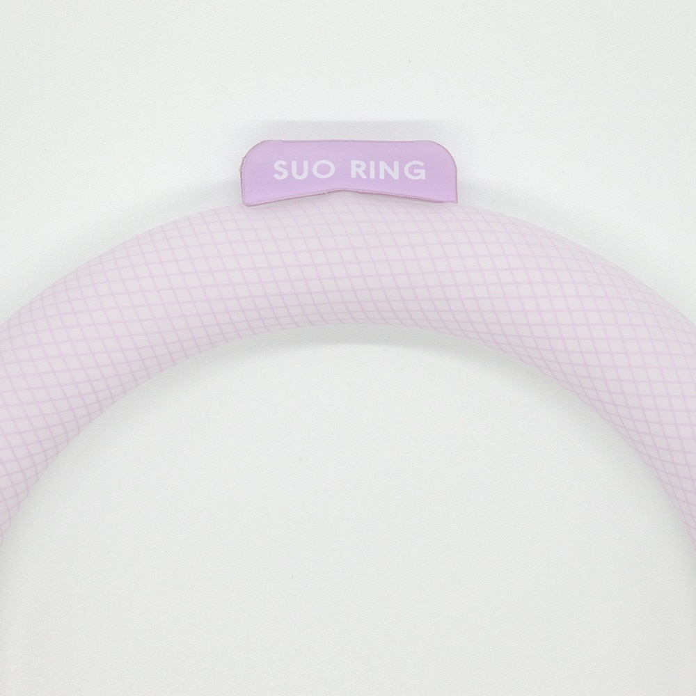 SUO（SUO）（メンズ、レディース）ネッククーラー RING 28° ICE ラティス SUO24-LAV-L 暑さ対策 熱中症対策