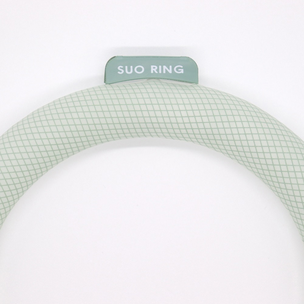 SUO（SUO）（メンズ、レディース）ネッククーラー RING 28° ICE ラティス SUO24-LGR-L 暑さ対策 熱中症対策