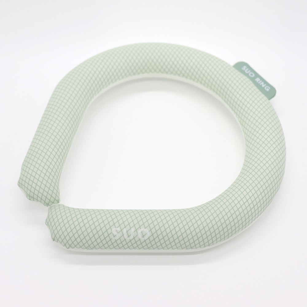 SUO（SUO）（メンズ、レディース）ネッククーラー RING 28° ICE ラティス SUO24-LGR-M 暑さ対策 熱中症対策