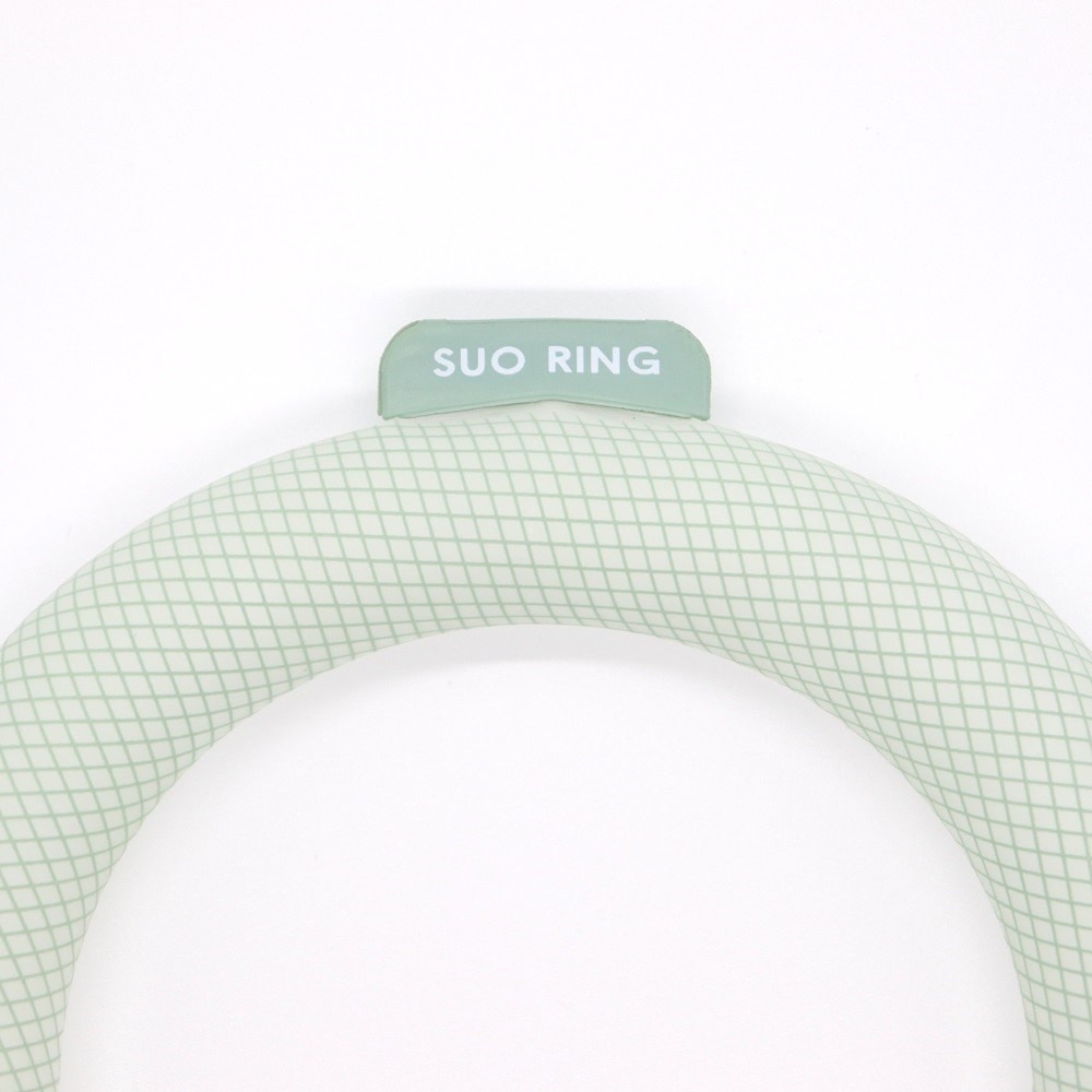 SUO（SUO）（メンズ、レディース）ネッククーラー RING 28° ICE ラティス SUO24-LGR-M 暑さ対策 熱中症対策