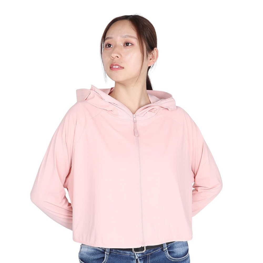 COOLOOP（COOLOOP）（レディース）サンブロックラボ 爽璧フェイスガード UVパーカー ピンク 92237 日焼け対策 紫外線対策  UVカット 接触冷感 吸水速乾 爽壁