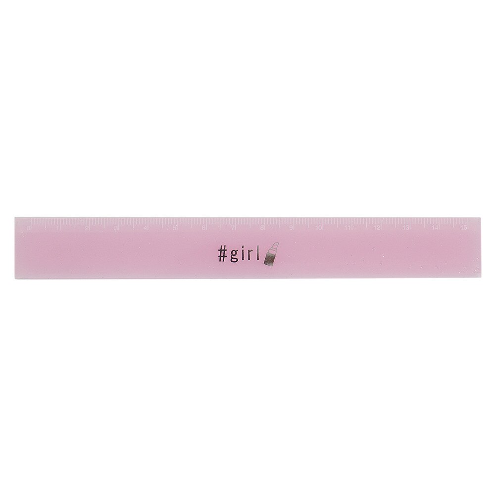  カラースリム15cm定規 GIRL PINK KJ07306