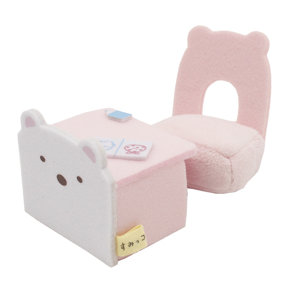  てのりぬいぐるみ 机といすのセット しろくま MX39501