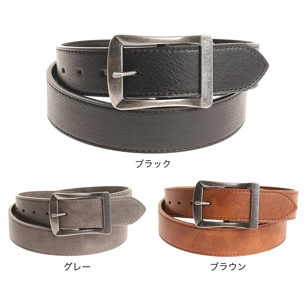 その他ブランド（OTHER BRAND）（メンズ）40mm フェイクレザー ベルト XC2107E-BLK