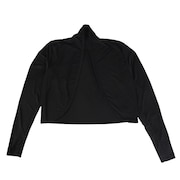 (レディース)UV&クールひんやりボレロ 黒 SUNF-697798-25 UVカット 紫外線対策 接触冷感  指だし穴 シンプル カジュアル
