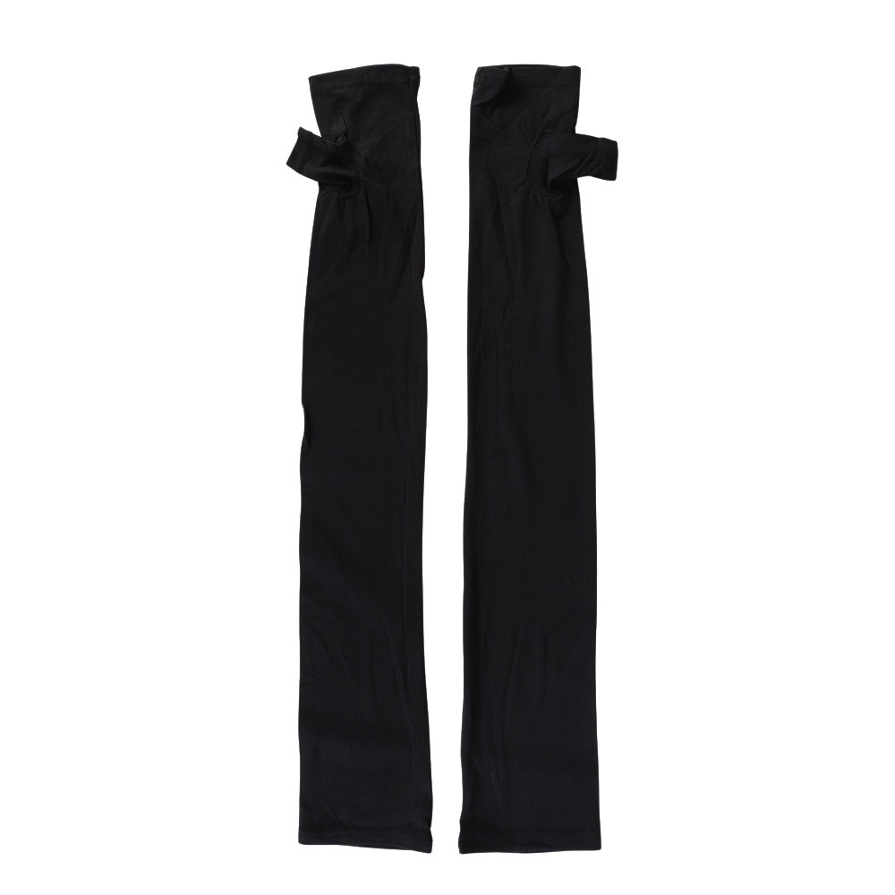 助野（SUKENO）（レディース）やわはだ 縫製アームカバー 親指カバー 60cm丈 黒 53L18603H UPF15 やわらか 吸湿 放湿 蒸れにくい UVカット 暑さ対策 日焼け対策