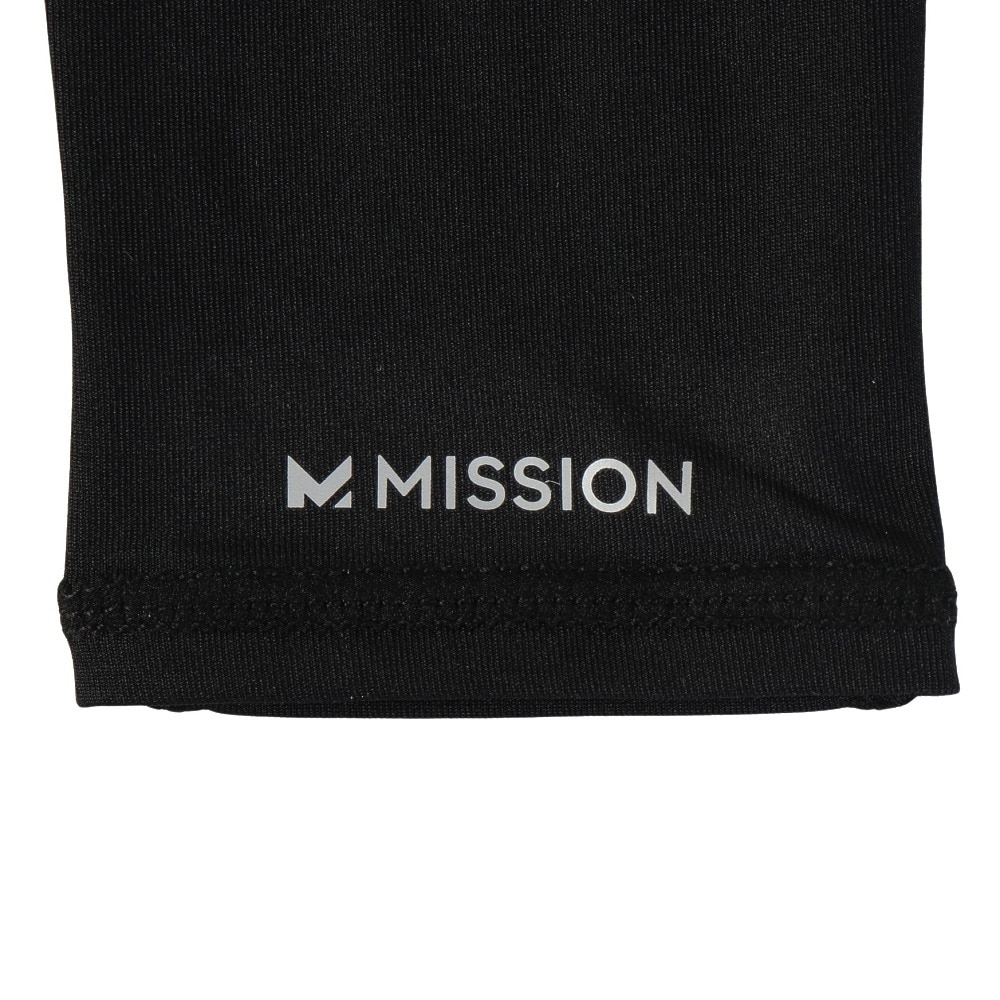 ミッション（MISSION）（メンズ、レディース）クーリングサンスリーブ 黒 109405MIS 冷却 軽量 UPF50 紫外線対策 紫外線予防 出かけ 外出 ガーデニング 園芸