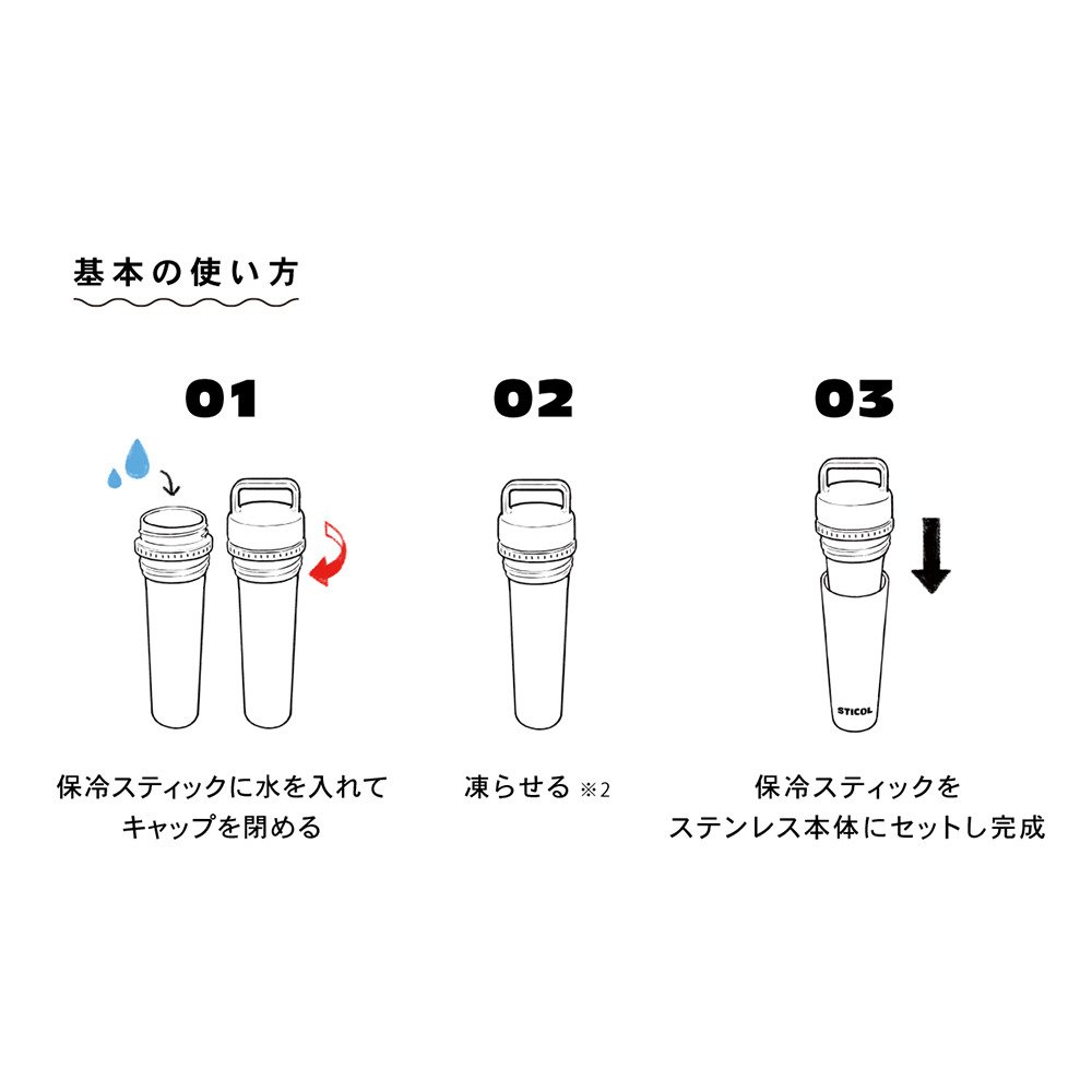 ワイズポート（Y'S port）（メンズ、レディース）水筒 氷のう 2in1
