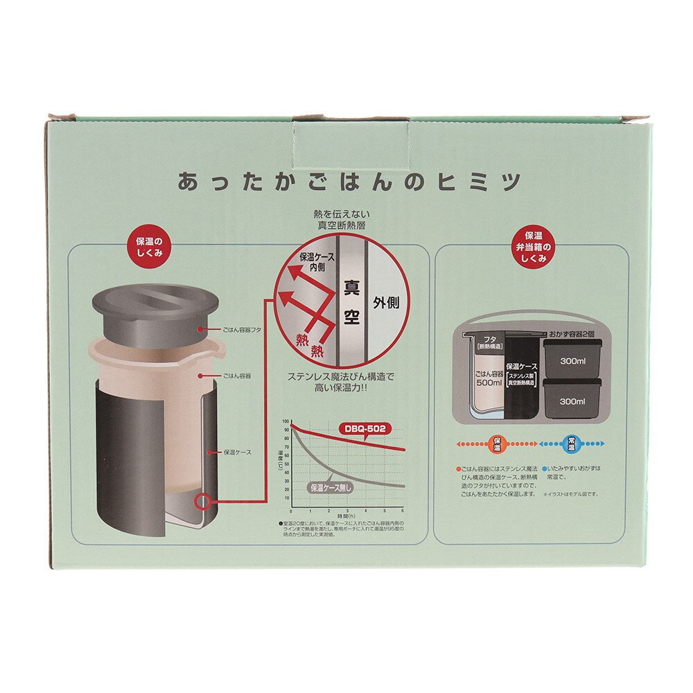 サーモス（THERMOS）（メンズ）保温弁当箱 502 DBQ-502 MTBK