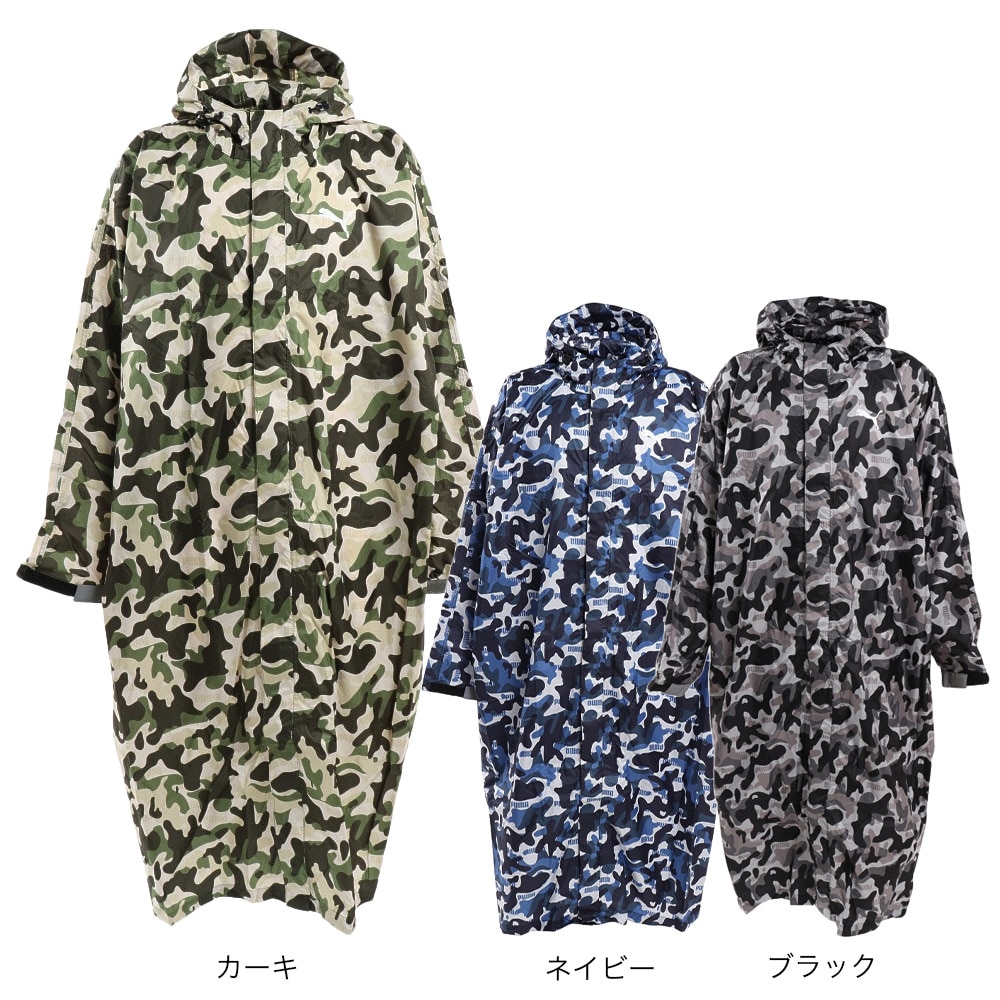 プーマ（PUMA）（メンズ、レディース）大人用 迷彩 レインポンチョ L-LL PBU34PC L-LL BK