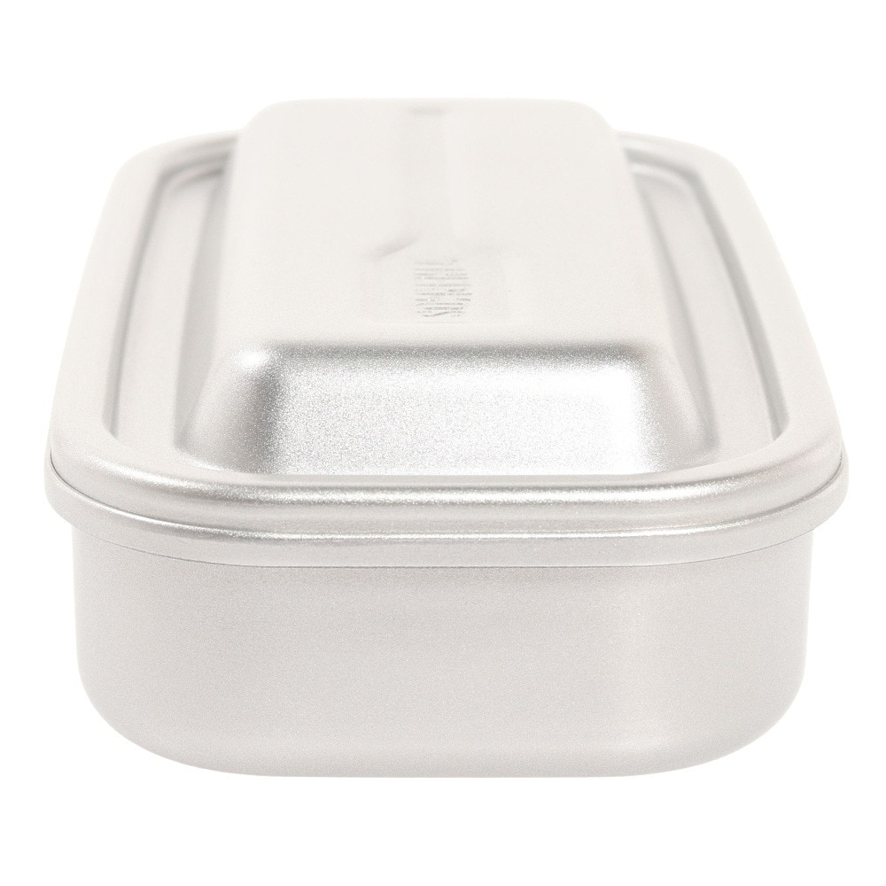 サーモス（THERMOS） ランチボックス シルバー 800ml DAA-800 SL ふっ素 アルミ製 1段弁当 食洗器対応 弁当箱 ベルト付き 仕切り オフィス 弁当