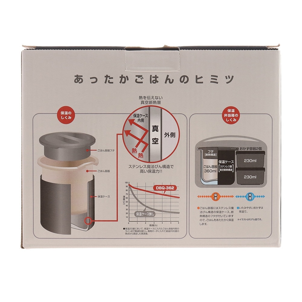 サーモス（THERMOS）（メンズ）保温弁当箱 362 DBQ-362 MTBK