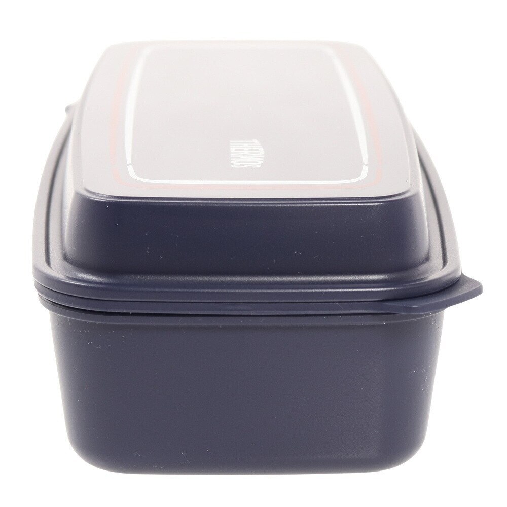 サーモス（THERMOS） ランチボックス 紺  600ml DJO-600 NVY 1段弁当 食洗器対応 電子レンジ対応 弁当箱 ベルト付き 仕切り 箸付き 保冷力 