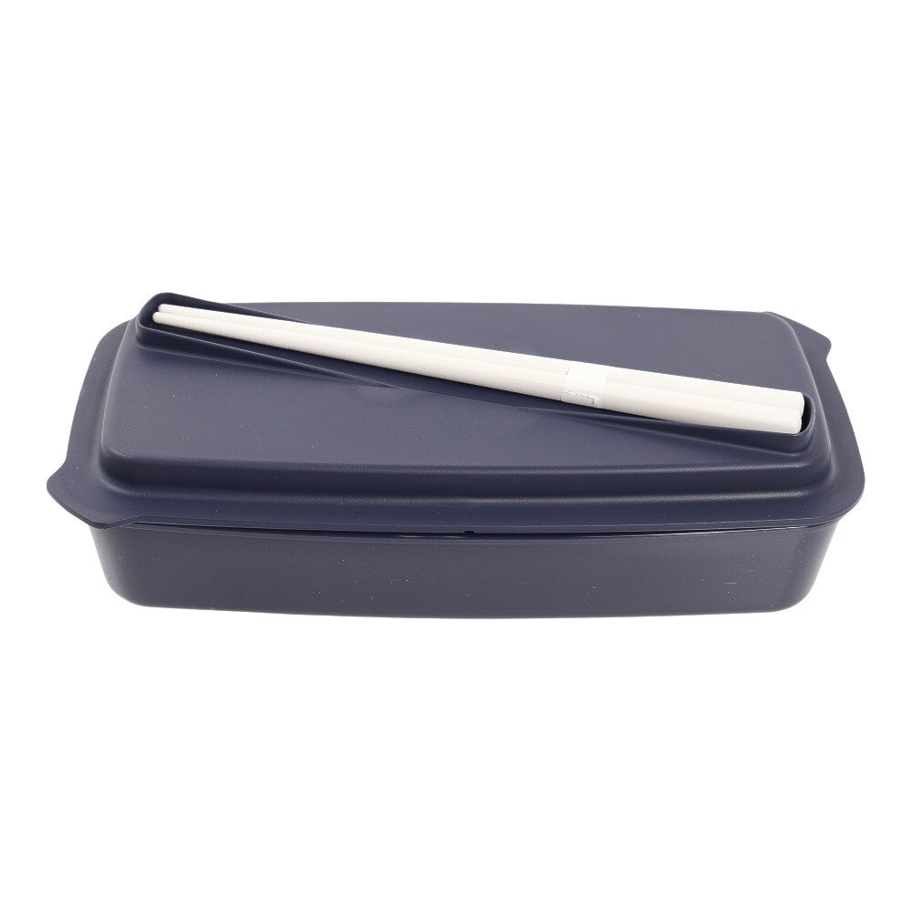 サーモス（THERMOS） ランチボックス 紺  600ml DJO-600 NVY 1段弁当 食洗器対応 電子レンジ対応 弁当箱 ベルト付き 仕切り 箸付き 保冷力 