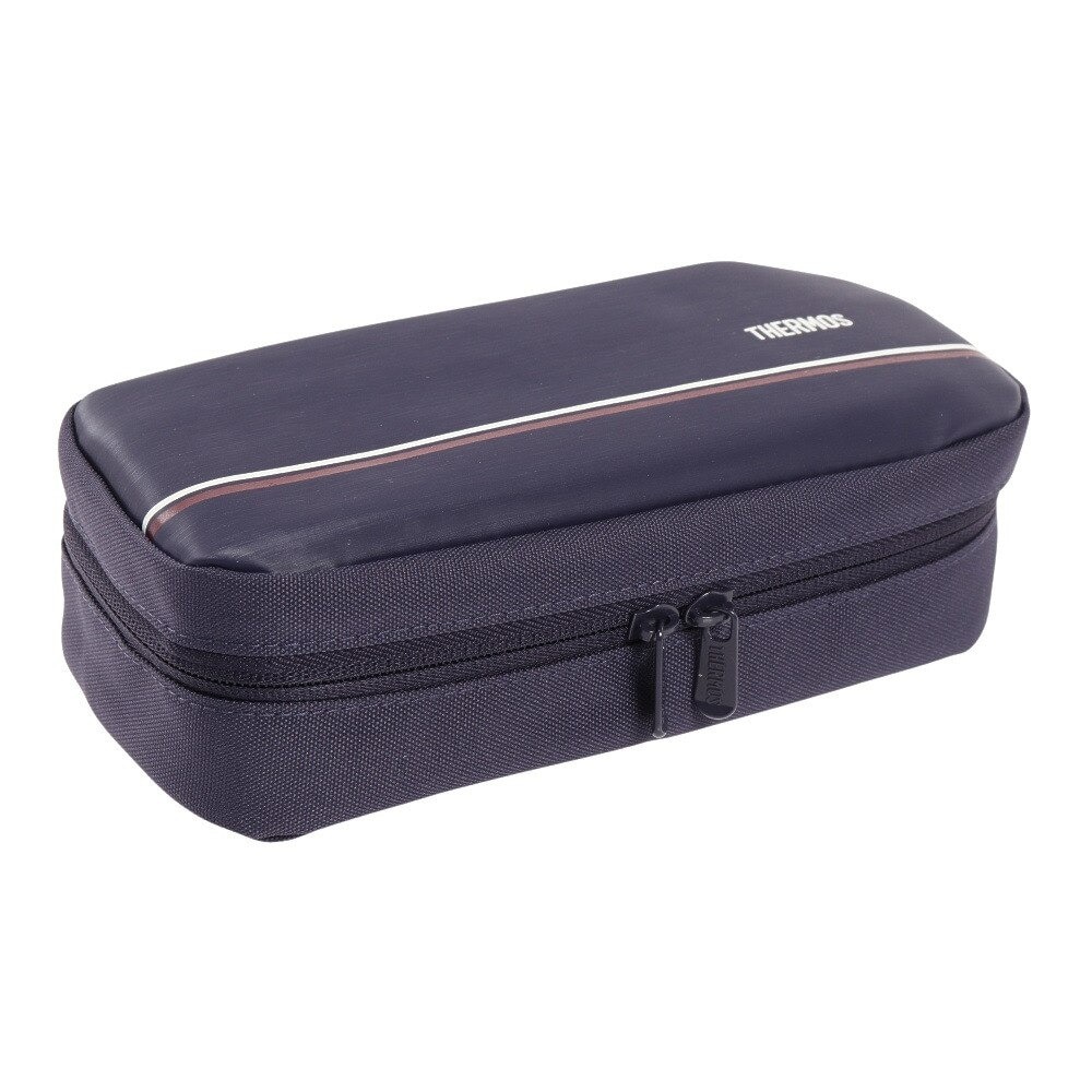 サーモス（THERMOS） ランチボックス 紺  600ml DJO-600 NVY 1段弁当 食洗器対応 電子レンジ対応 弁当箱 ベルト付き 仕切り 箸付き 保冷力 