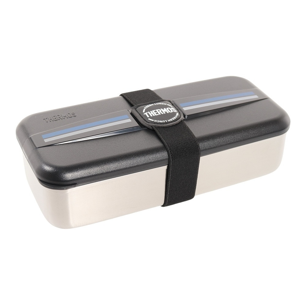 サーモス（THERMOS） ランチボックス 700ml DSD-704 L-BK 1段弁当 食洗器対応 電子レンジ対応 弁当箱 ベルト付き 仕切り 箸付き 保冷力 オフィス