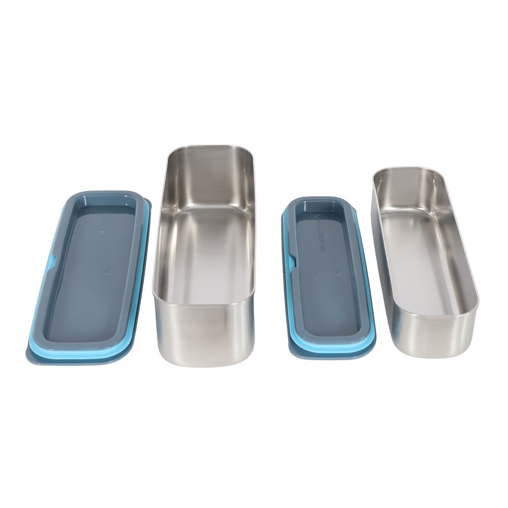 サーモス（THERMOS）（メンズ、レディース、キッズ）弁当箱 フレッシュランチボックス 青 DSA-605W GNV 二段 スリム ステンレス 耐熱 保冷 食洗器対応