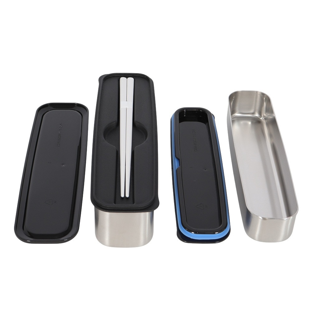 サーモス（THERMOS）（メンズ、レディース、キッズ）弁当箱 フレッシュランチボックス 黒 DSA-805W GY-BK 二段 スリム ステンレス 耐熱 保冷 食洗器対応
