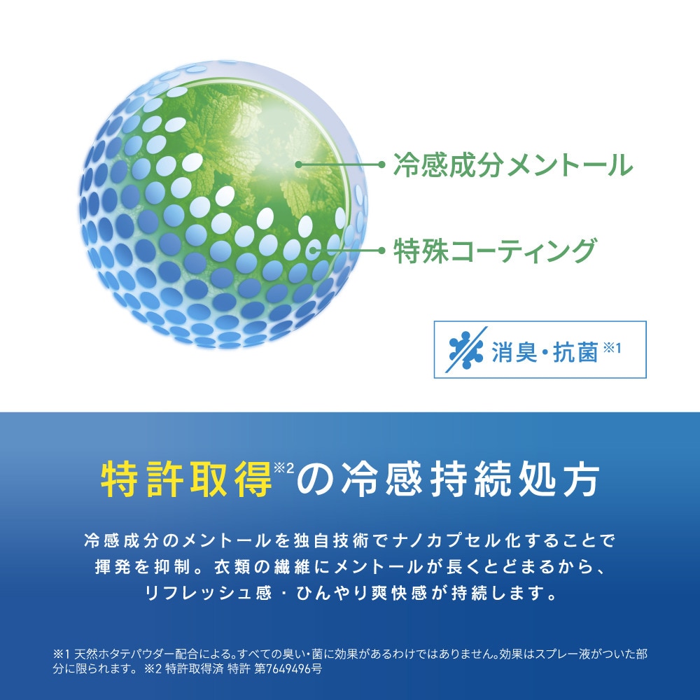 フリーズテック（FREEZE TECH）（メンズ、レディース、キッズ）衣類用冷感ミスト 300ml 6525008 リフレッシュミントの香り アルコールフリー ひんやり クール