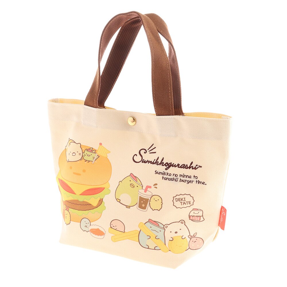 すみっコぐらし（Sumikkogurashi）（レディース、キッズ）保冷ポーチ付トートバッグ すみっコぐらし ハンバーガー CU76901