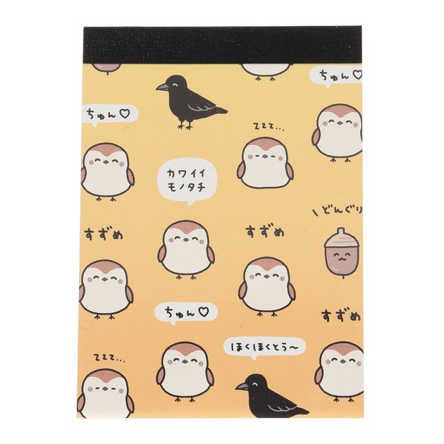 カワイイモノタチ ミニメモ スズメ Kj カミオジャパン ヴィクトリアゴルフ