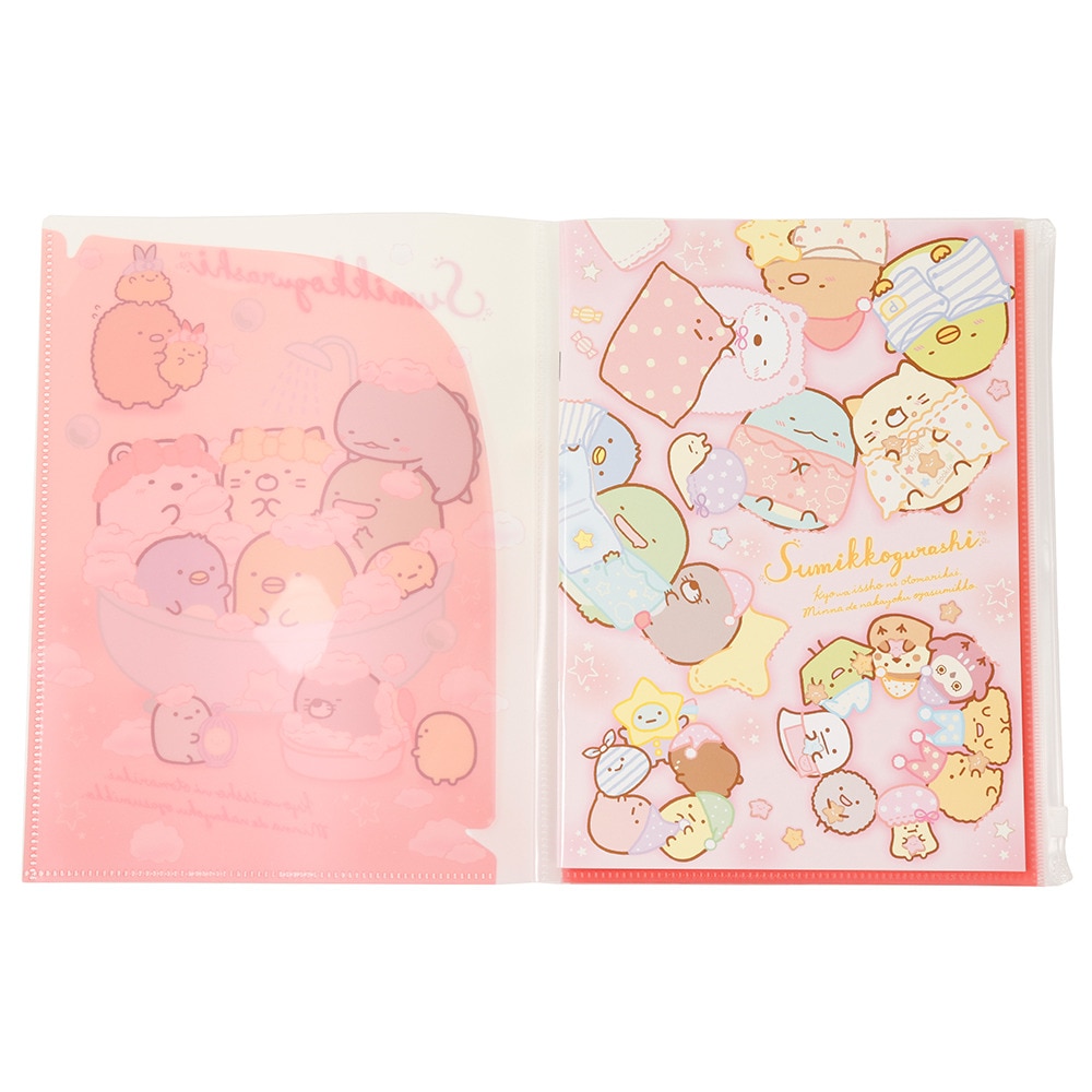 すみっコぐらし（Sumikkogurashi）（メンズ、レディース、キッズ）クリアホルダー付ノート NY26001