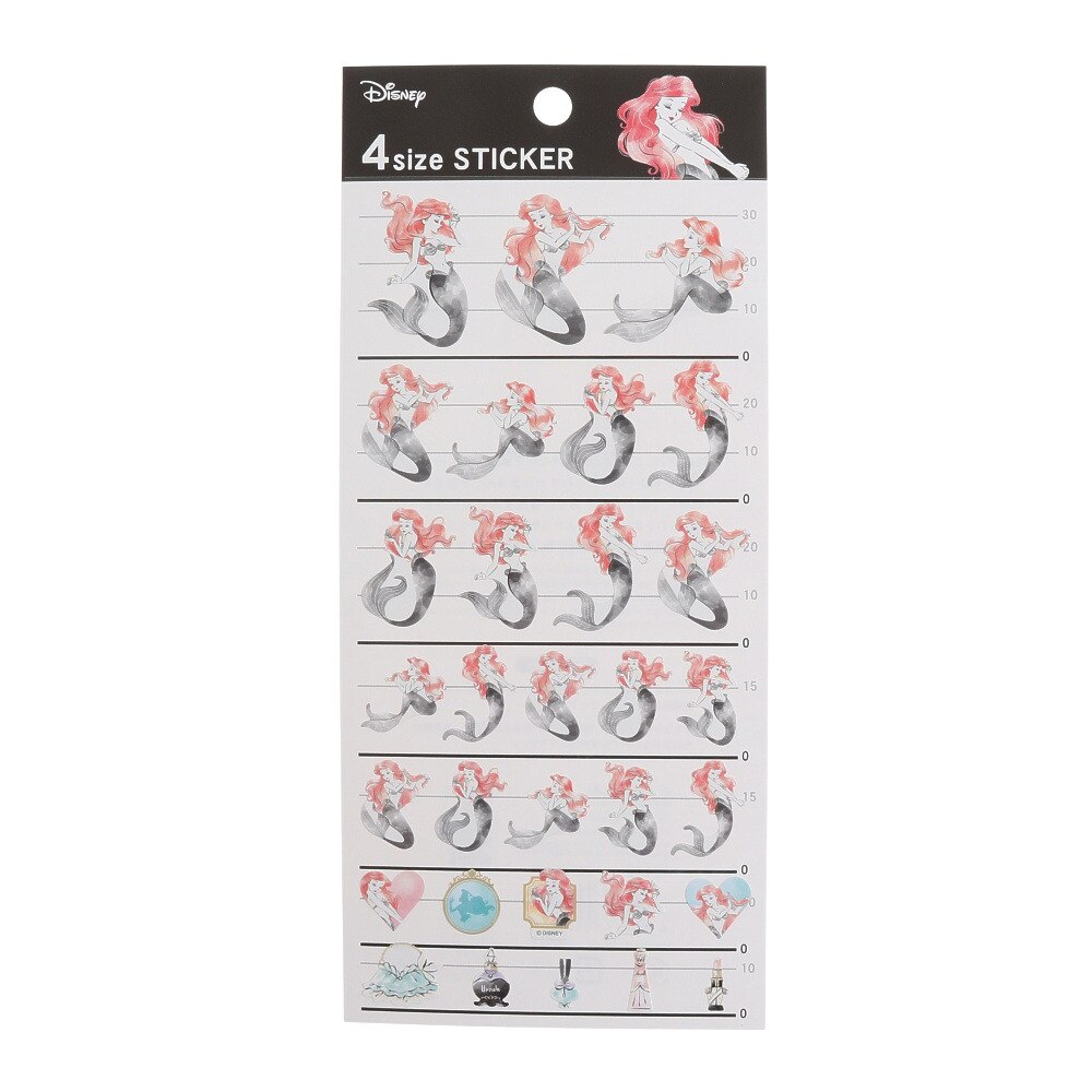 4サイズステッカー Makeup Rouge アリエル Kj ディズニープリンセス スーパースポーツゼビオ