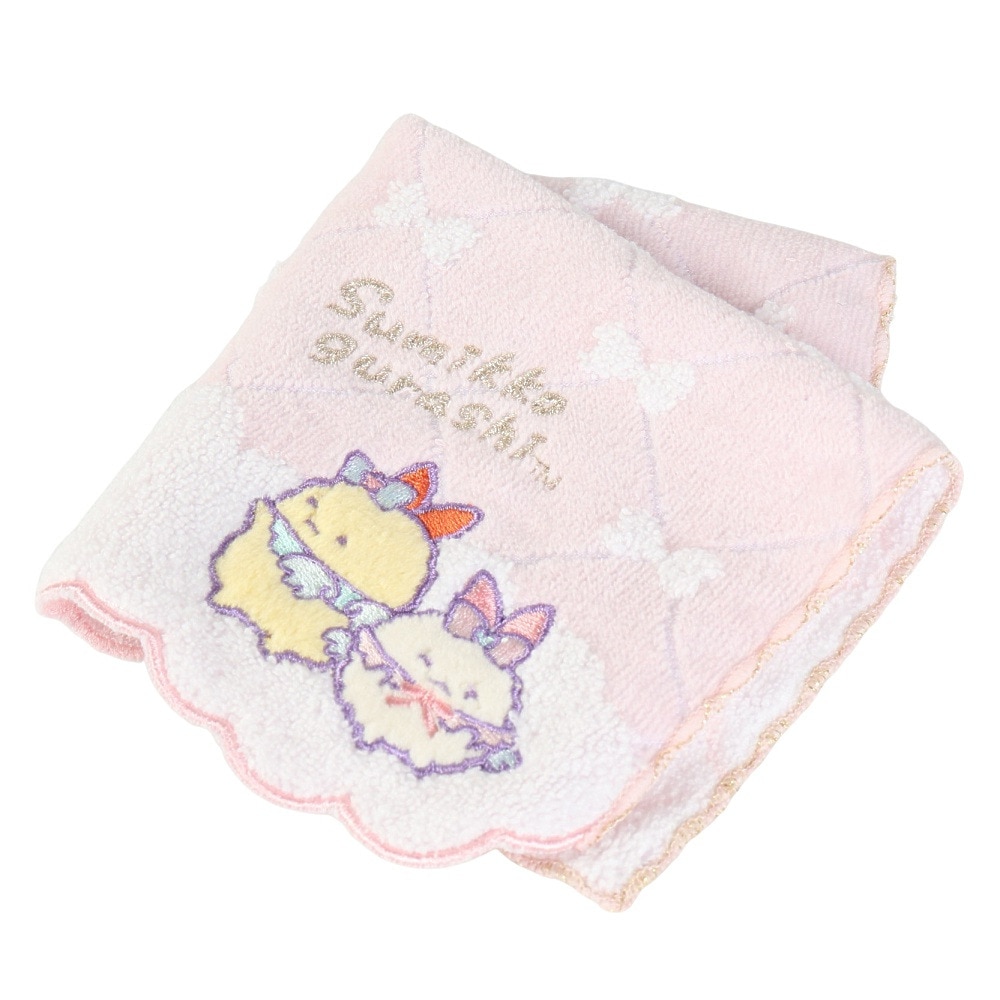 すみっコぐらし（Sumikkogurashi）（メンズ、レディース、キッズ）ミニタオル 天使なえびてんアイドル ピンク CM48001