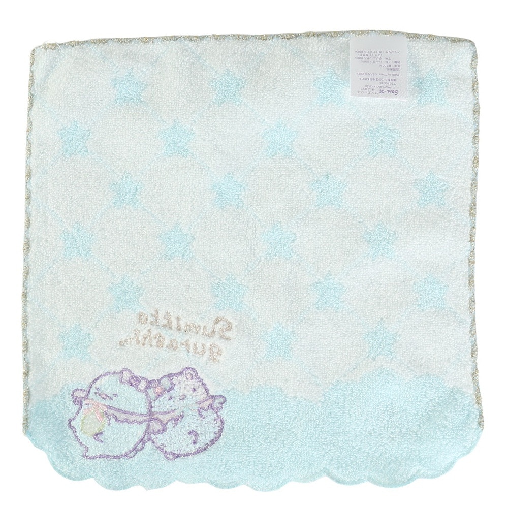 すみっコぐらし（Sumikkogurashi）（メンズ、レディース、キッズ）ミニタオル 天使なえびてんアイドル ブルー CM48002