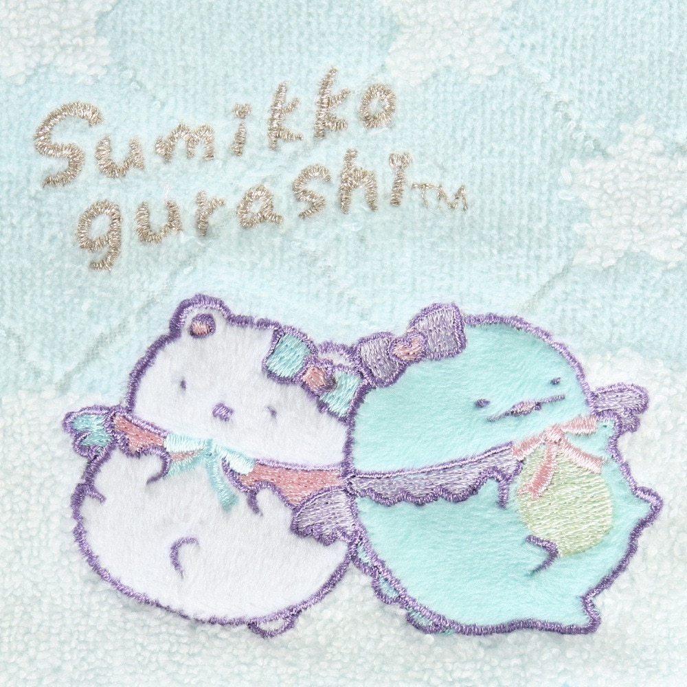 すみっコぐらし（Sumikkogurashi）（メンズ、レディース、キッズ）ミニタオル 天使なえびてんアイドル ブルー CM48002