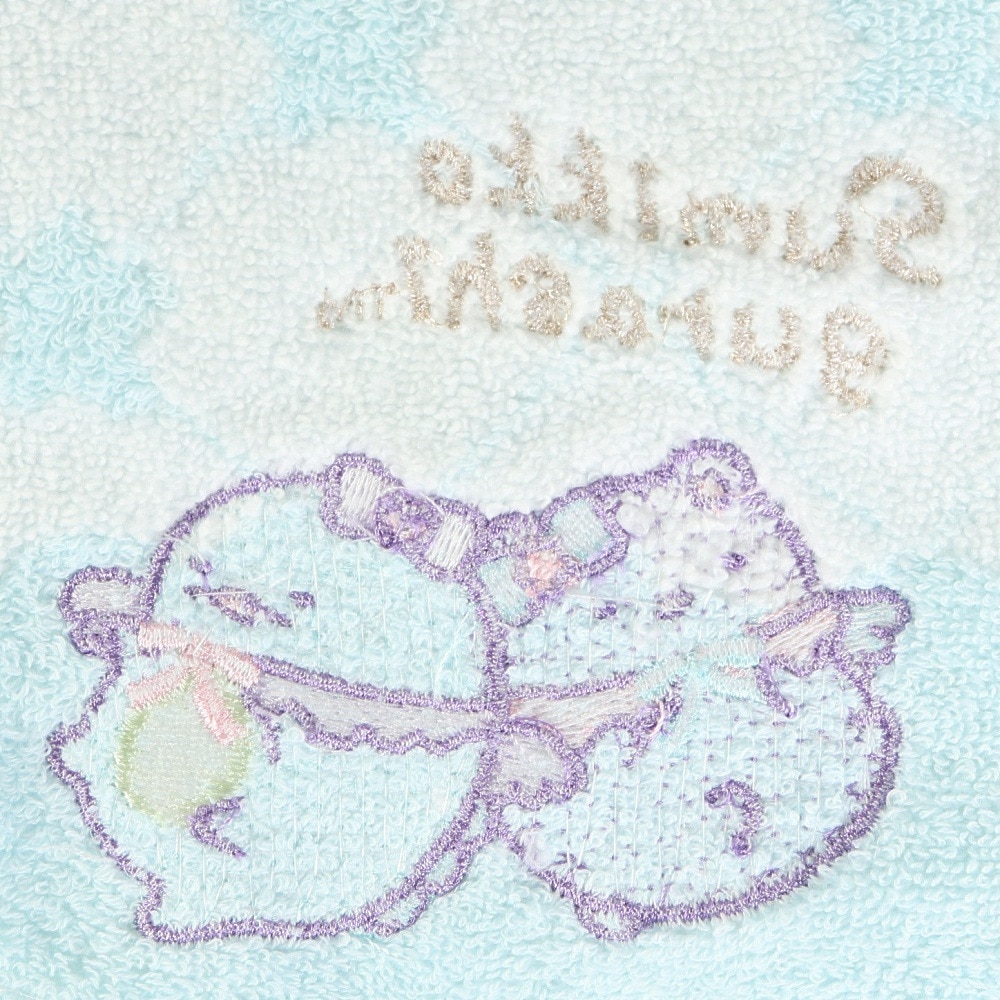 すみっコぐらし（Sumikkogurashi）（メンズ、レディース、キッズ）ミニタオル 天使なえびてんアイドル ブルー CM48002