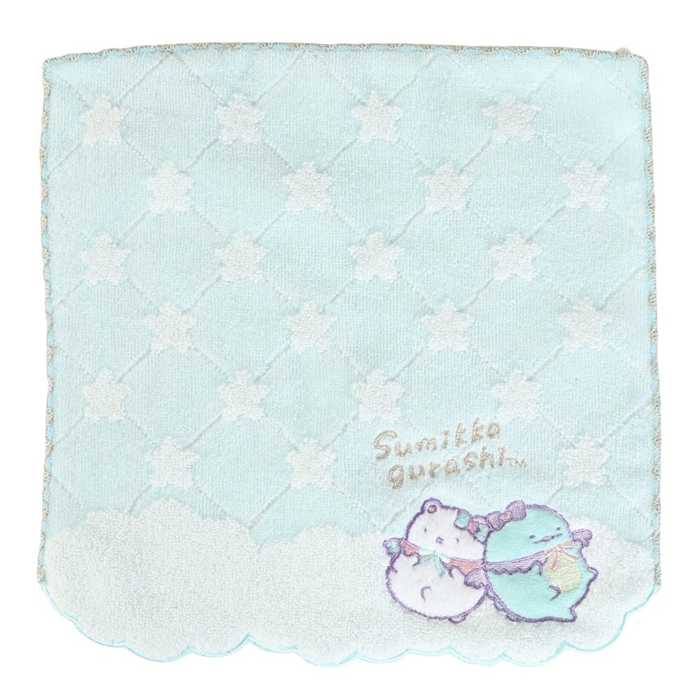 すみっコぐらし（Sumikkogurashi）（メンズ、レディース、キッズ）ミニタオル 天使なえびてんアイドル ブルー CM48002