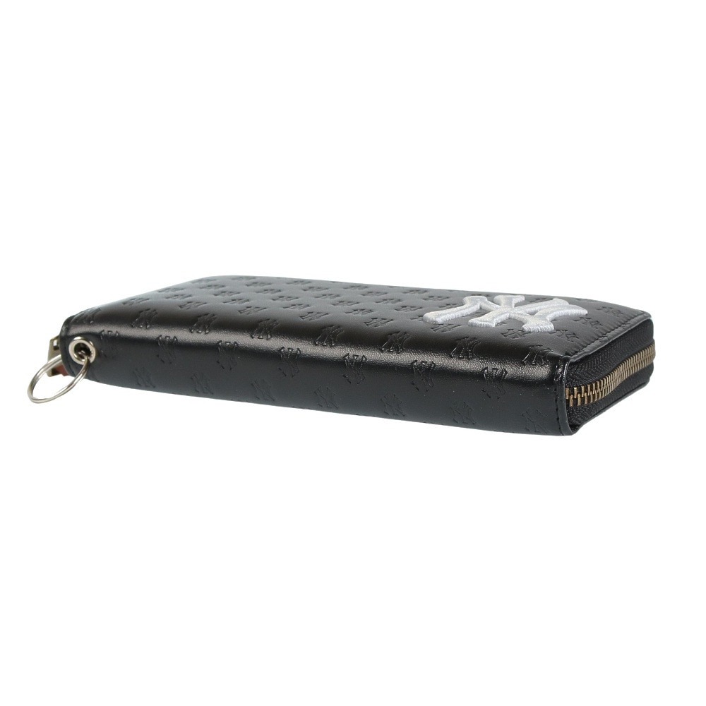 イーカム（メンズ、キッズ）MLB 長財布 ニューヨークヤンキース ロゴ型押し YK-1406P-02-BLACK