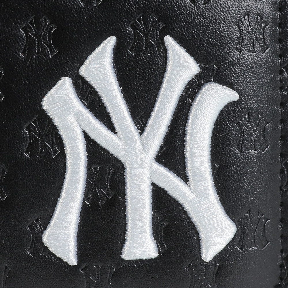 イーカム（メンズ、キッズ）MLB 長財布 ニューヨークヤンキース ロゴ型押し YK-1406P-02-BLACK