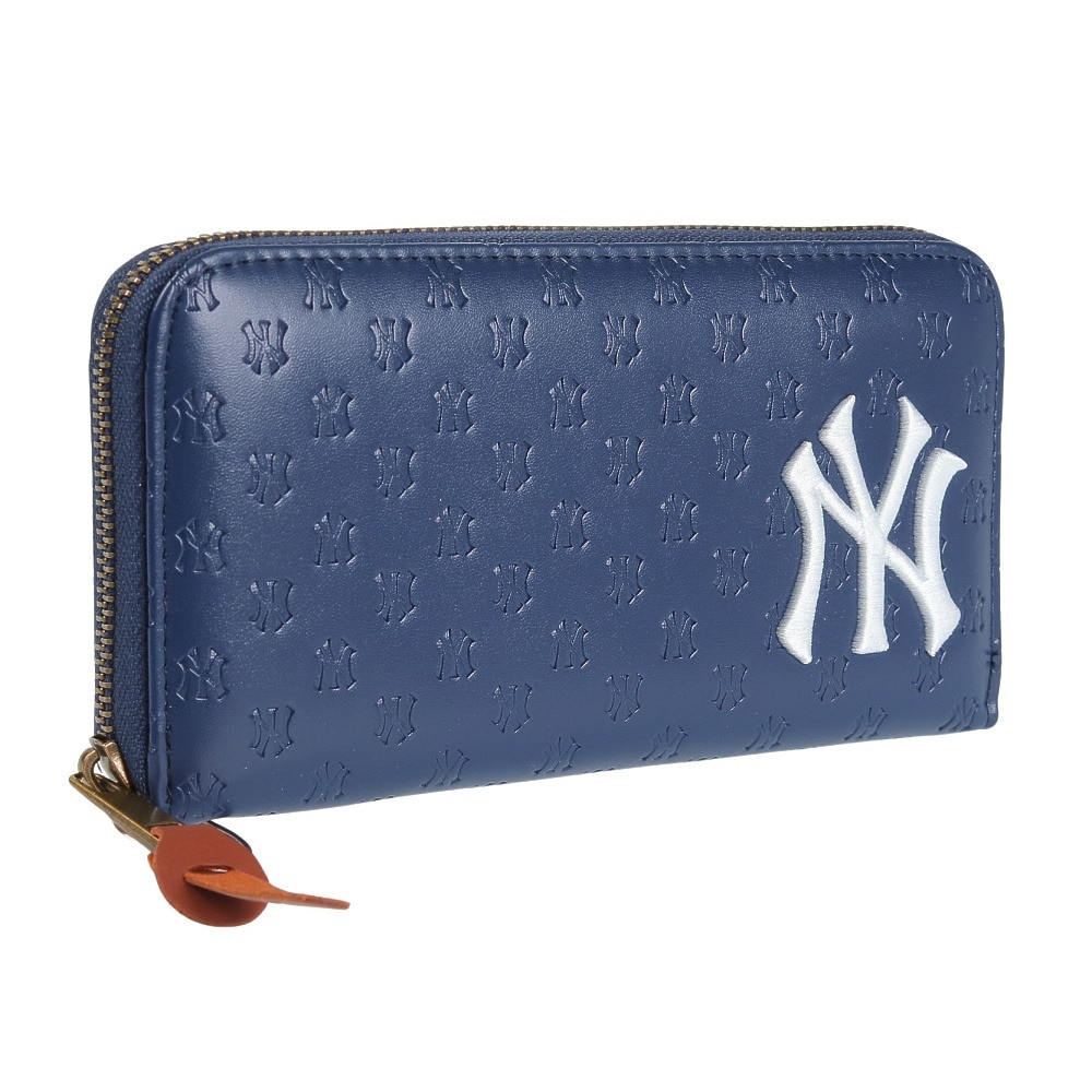 イーカム（メンズ、キッズ）MLB 長財布 ニューヨークヤンキース ロゴ型押し YK-1406P-02-NAVY