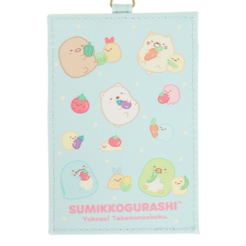 すみっコぐらし（Sumikkogurashi）（メンズ、レディース、キッズ）ようこそ たべもの王国 リール付パスケース PB68801