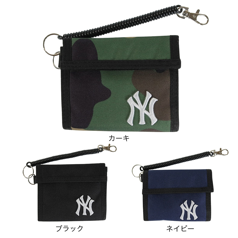 イーカム（メンズ、レディース、キッズ）MLB 二つ折り財布 ニューヨークヤンキース YK-WLT16-NAVY