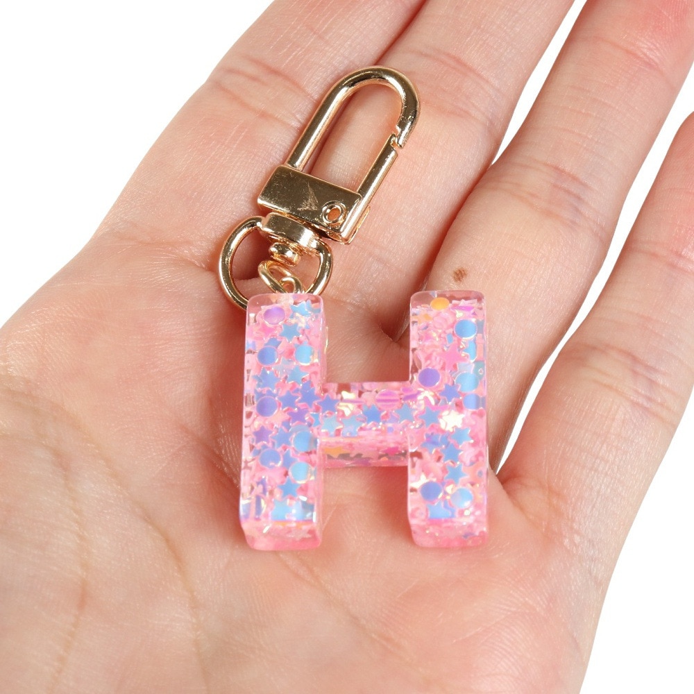 ミナミ（Minami）（メンズ、レディース、キッズ）ミニ イニシャル キーホルダー H IS050 PK H