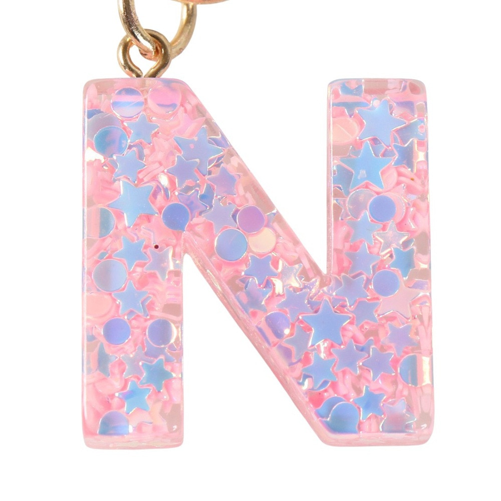 ミナミ（Minami）（メンズ、レディース、キッズ）ミニ イニシャル キーホルダー N IS050 PK N