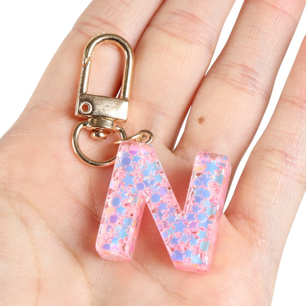 ミナミ（Minami）（メンズ、レディース、キッズ）ミニ イニシャル キーホルダー N IS050 PK N