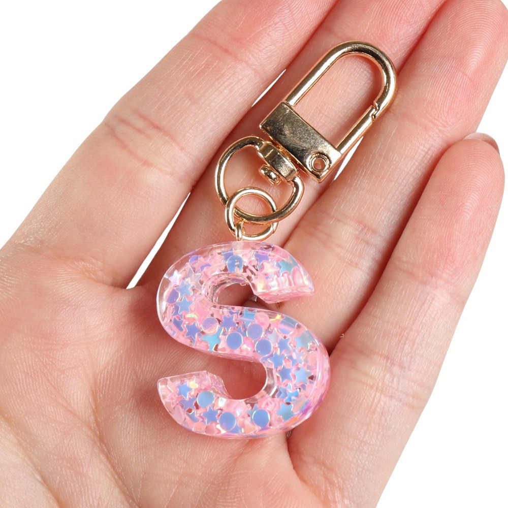 ミナミ（Minami）（メンズ、レディース、キッズ）ミニ イニシャル キーホルダー S IS050 PK S