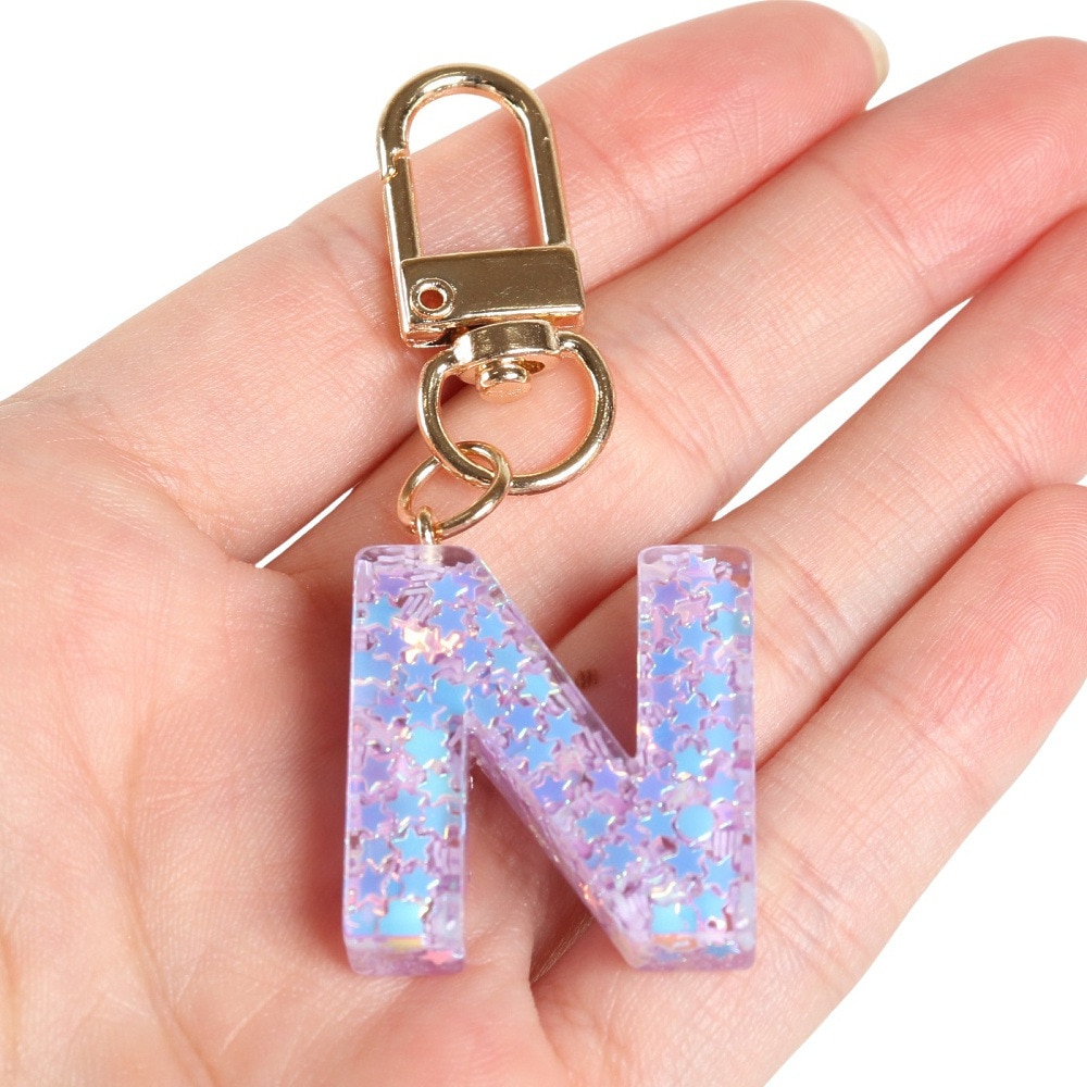 ミナミ（Minami）（メンズ、レディース、キッズ）ミニ イニシャル キーホルダー N IS050 PU N