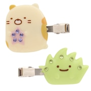 (メンズ、レディース、キッズ)ヘアクリップ ねこ&ざっそう FE34407