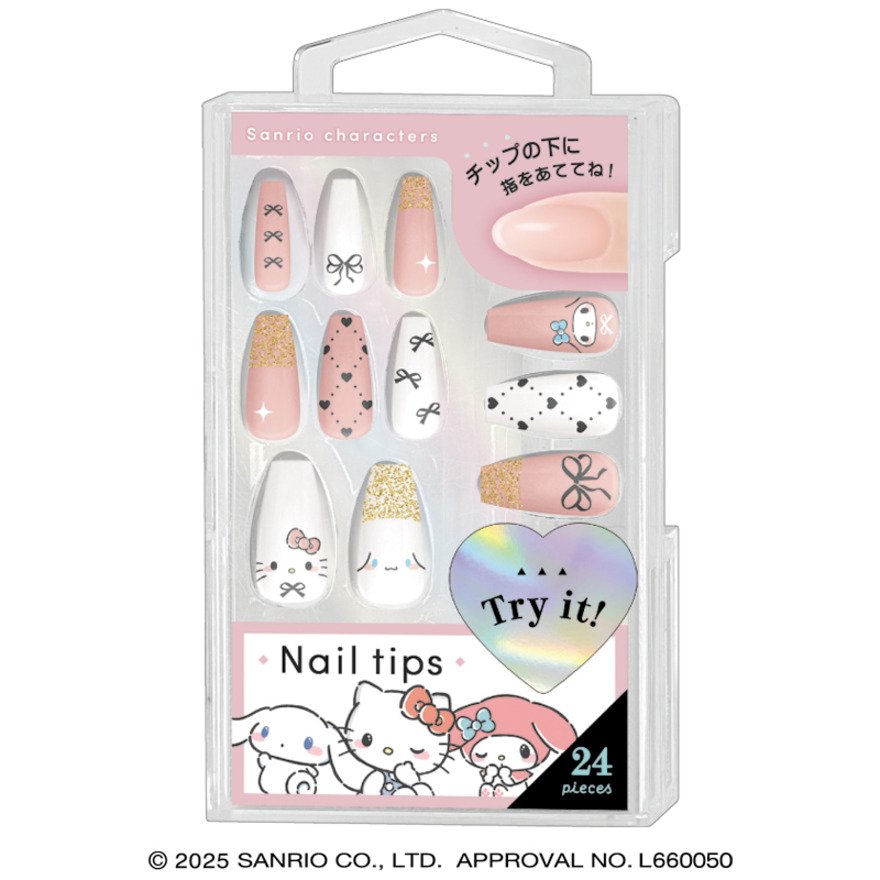 クラックス（CRUX）（レディース）ネイルチップ サンリオ リボンPK CR