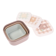 (メンズ、レディース、キッズ)モコモカ 抗菌3個セット 入れ子ランチBOX スクエア QL 69510