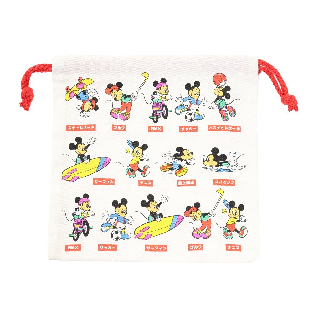 ミッキーマウス（Mickey Mouse）（キッズ）巾着 ミッキー総柄 WH APDS4941