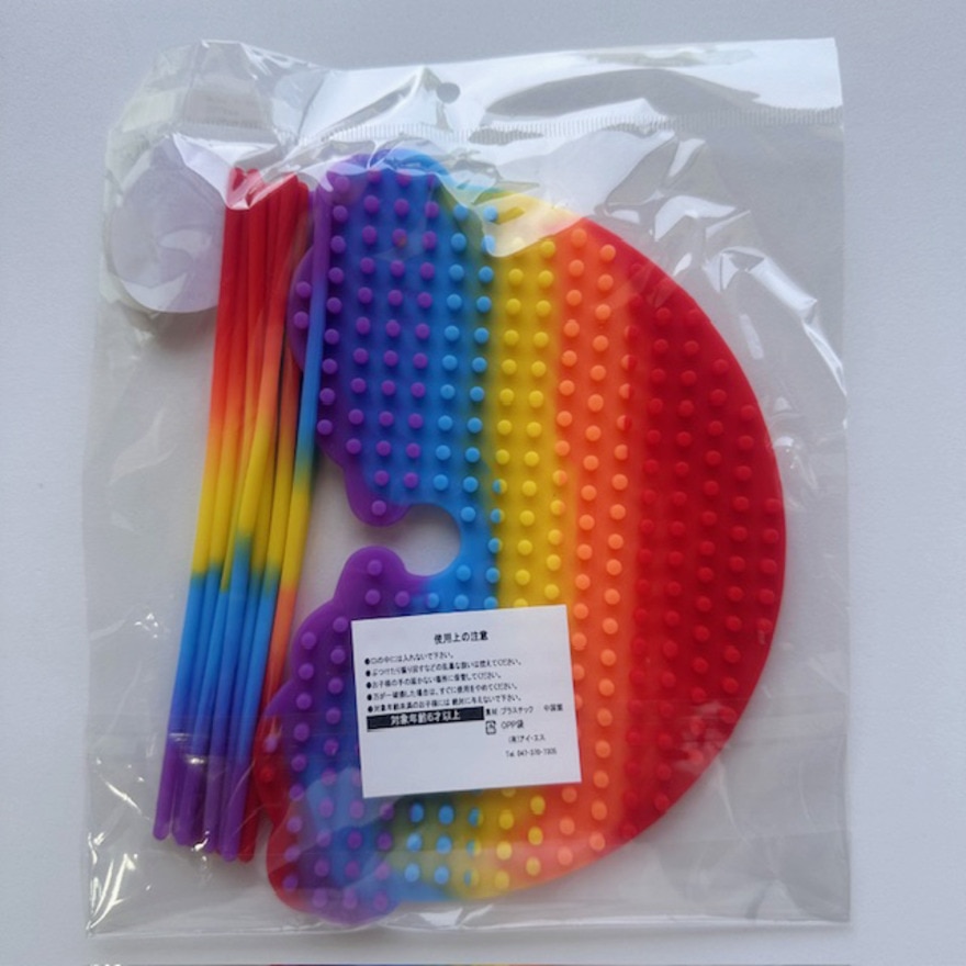 ミナミ（Minami）（キッズ）シリコンスティックボード レインボー ビビットカラー IS048