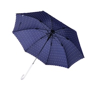 (メンズ、レディース)長傘 スクエアドット 雨傘 710-007 NV ネイビー 60cm