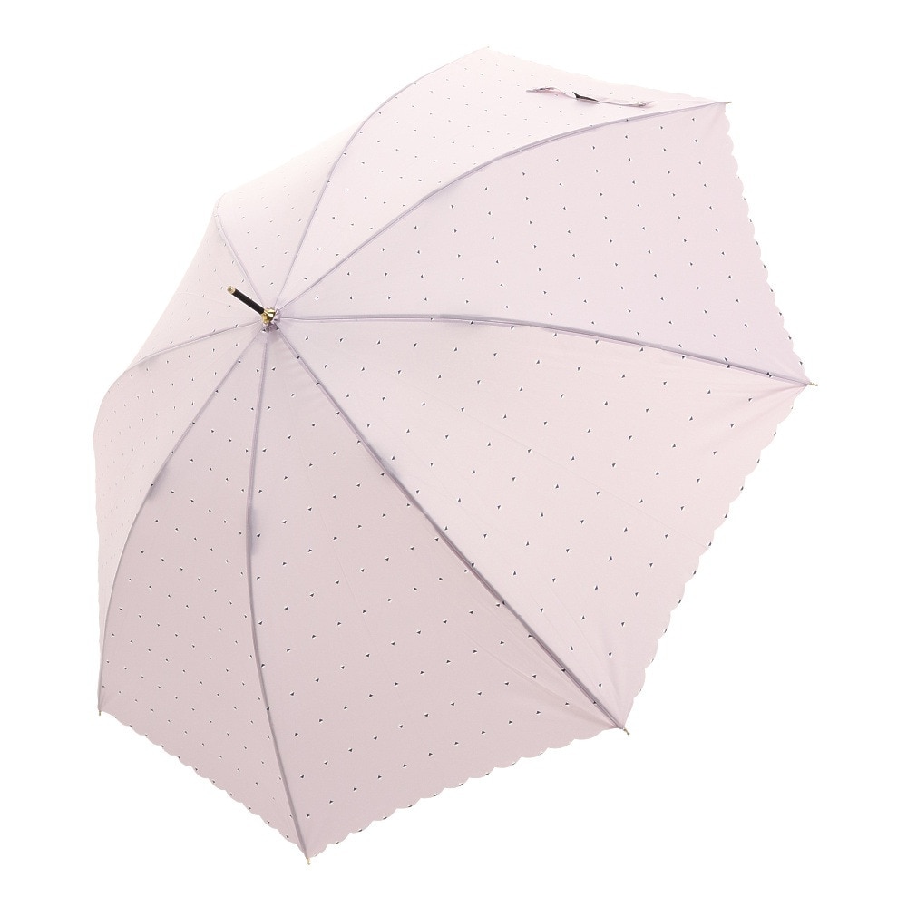 ナチュラルベーシック（Natural Basic）（レディース）雨傘 スクエアドット 長傘 パープル 710-007 60cm