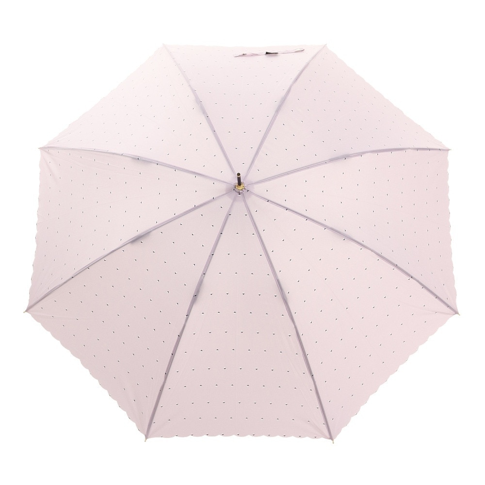 ナチュラルベーシック（Natural Basic）（レディース）雨傘 スクエアドット 長傘 パープル 710-007 60cm